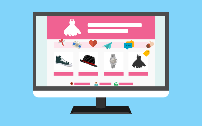 パソコンに表示されるECサイト